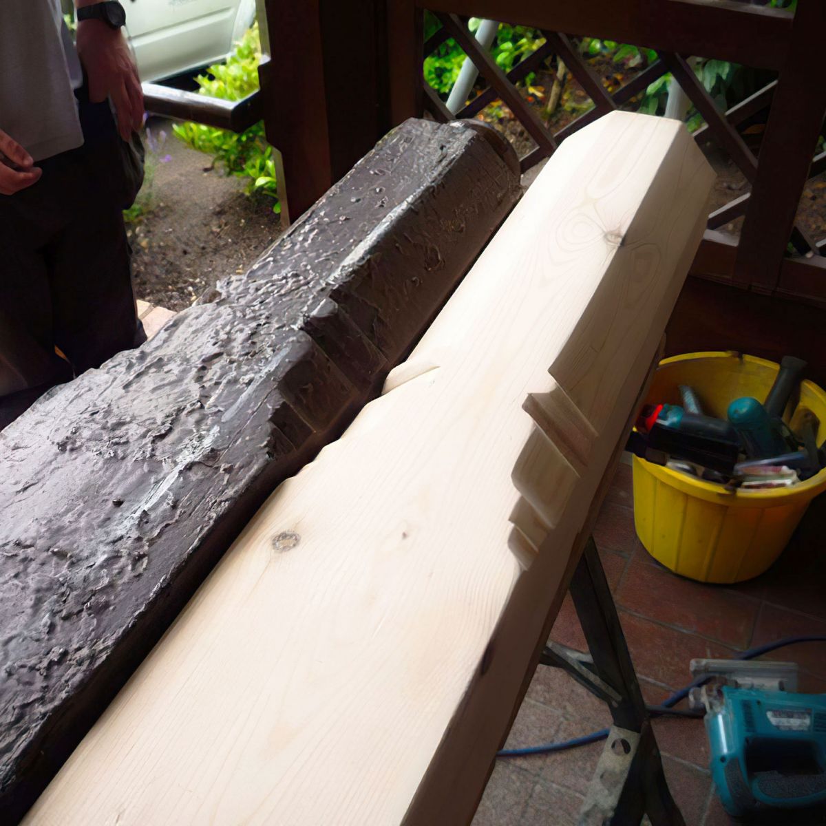 Bespoke Carpentry of Carved Beam